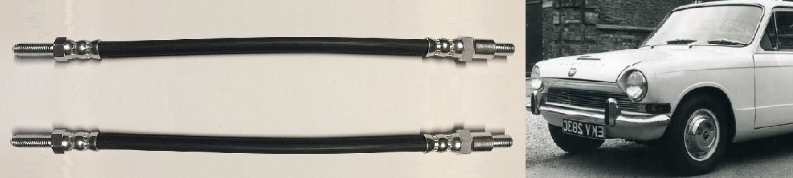 REAR BRAKE HOSES x2 (Triumph 1300 FWD Saloon) (1965- 70)